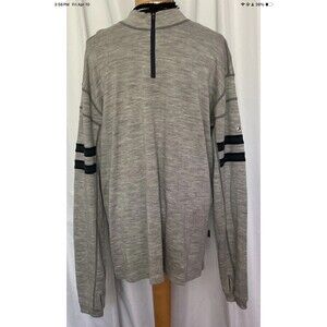 Kuhl Mens XXL Team 1/4 Zip Pullover Sweater 100% Merino Wool Thumbholes Grey